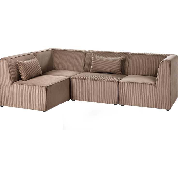 Modul Ecksofa 4-Sitzer LEMVIG Cord Sandbeige rechtsseitig – Bild 5