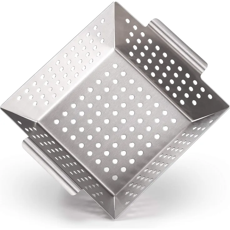 Blumtal Grillschale Grillkorb aus 100% Edelstahl, Edelstahl, (Grillzubehör, 1-St), perfekt für Grillgemüse, Grillschale geeignet für alle Grillarten