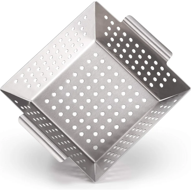 Blumtal Grillschale Grillkorb aus 100% Edelstahl, Edelstahl, (Grillzubehör, 1-St), perfekt für Grillgemüse, Grillschale geeignet für alle Grillarten