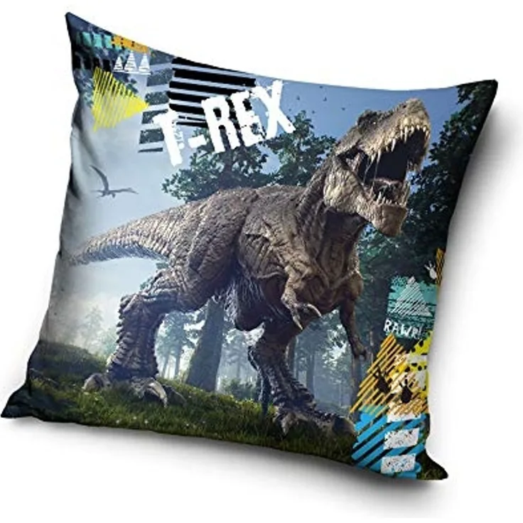 T-Rex Dinosaurier Kissenbezug mit Reißverschluss