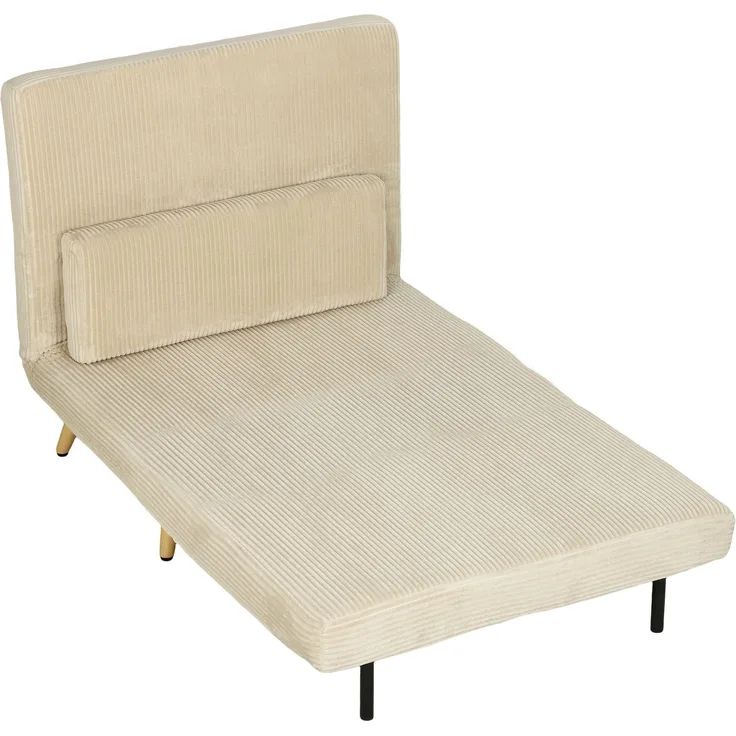 MELAYR, Schlafsessel 3 in 1 Schlafsofa mit Bettfunktion, 90x190cm Beige