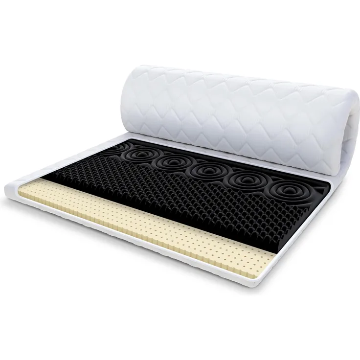 Topper 100x200 cm Matratzenauflage mit HR-Schaum Latex 7 cm Schoner H3