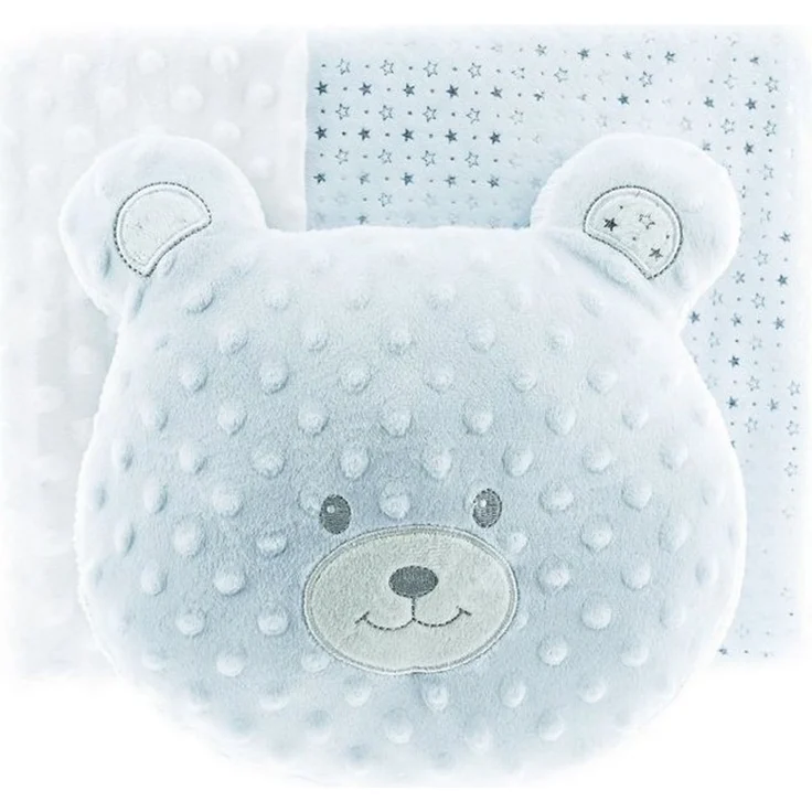 Babydecke Babydecken-Set mit Kissen Zweilagige Babydecke aus Polyester 100x80cm, Almina – Bild 5