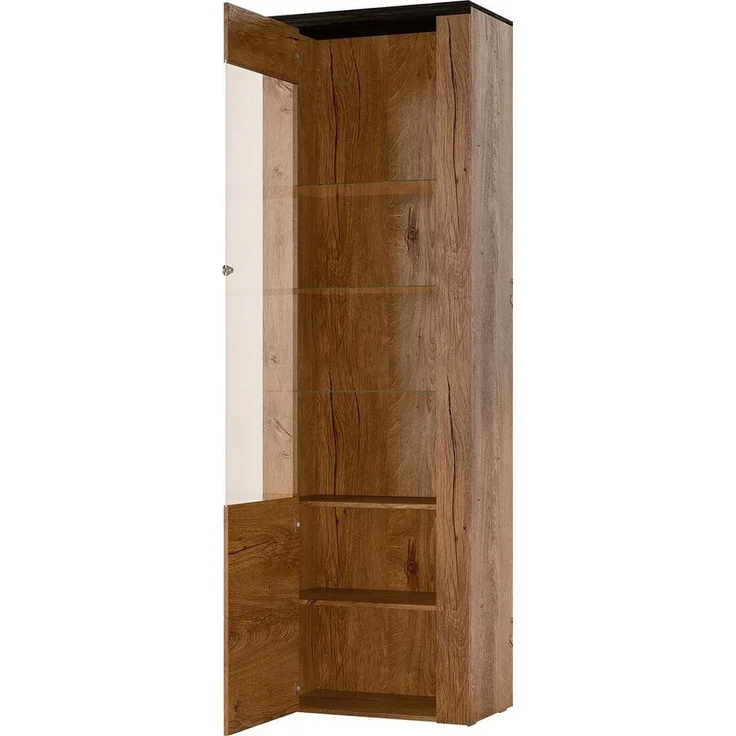 Home affaire Vitrine Larona, zeitlose Glasvitirne, Hochschrank Höhe 205,6 cm Stauraumvitrine mit dekorativer Rahmenoptik – Bild 3