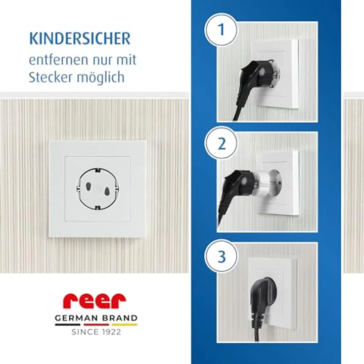 reer Steckdosenkappe, das Original vom Erfinder des Steckdosen-Schutzes, weiß, 20 Stück – Bild 7