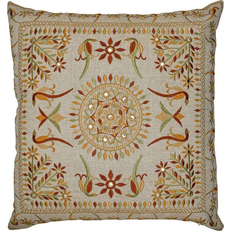 Marrakesch Orient & Mediterran Interior Zierkissen Handgefertigter Kissenbezug Lodge Braun 50x50 cm, Boho Vintage Deko, (1 St) – Bild 5