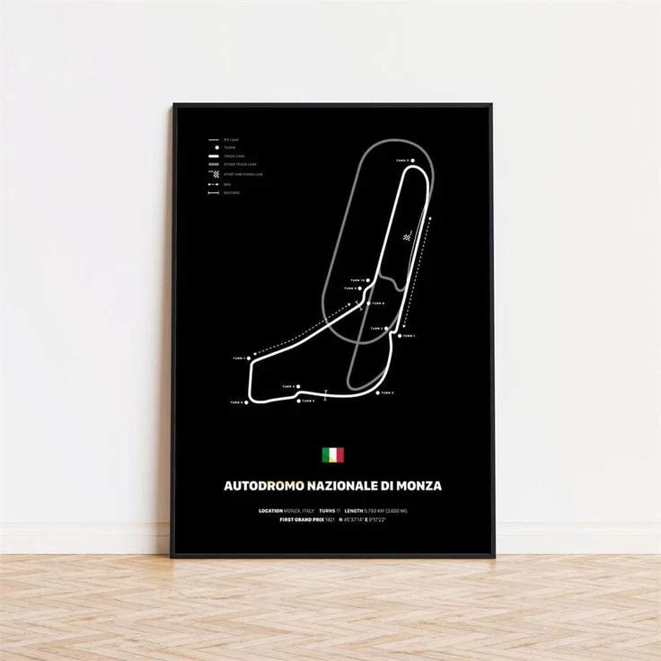 Poster Formel 1 Rennstrecken · Deko Print ohne Rahmen - G / 30x40 cm