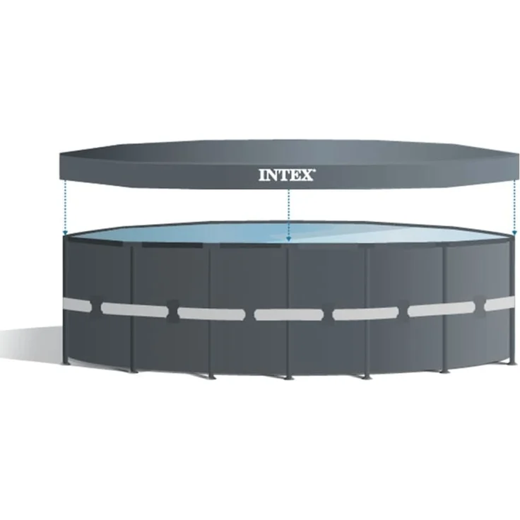 Intex 'Frame Swimming Pool Set Ultra Rondo XTR', anthrazit, Ø 488x122 cm, inkl. Sandfilteranlage – Bild 3