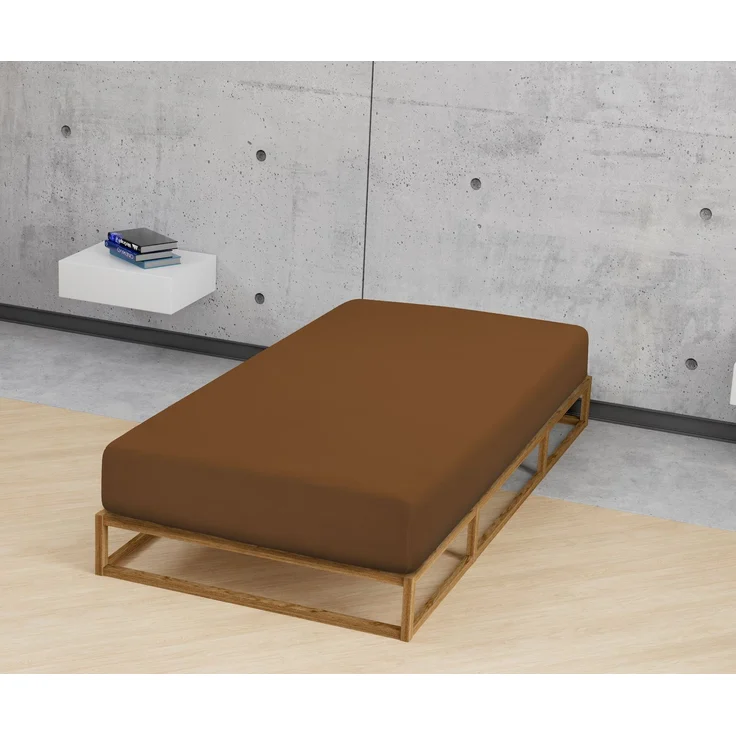 biberna Feinbiber-Spannbetttuch 0002744, chocolate, 1x 180x200 cm - 200x200 cm – Bild 3