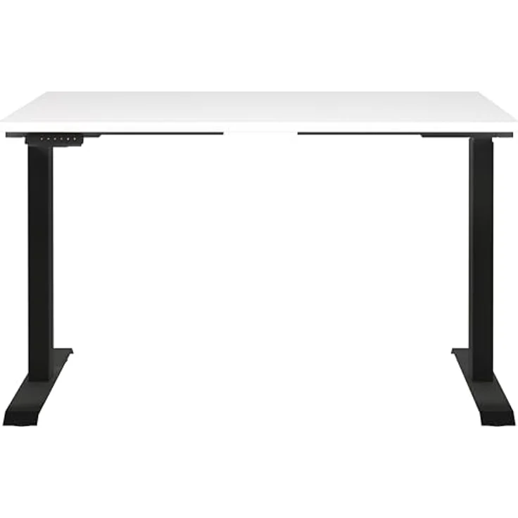 Germania Schreibtisch 7907-614, in Weiß/Schwarz, EL. höhenverstellb, 120 x 120 x 80 cm (BxHxT) – Bild 4
