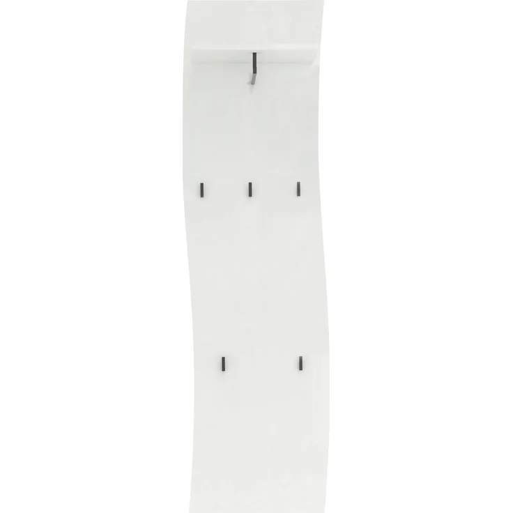 Garderobenpaneel >KISS< in weiß, Holzwerkstoff - 49x170x27,6cm (BxHxT) – Bild 3