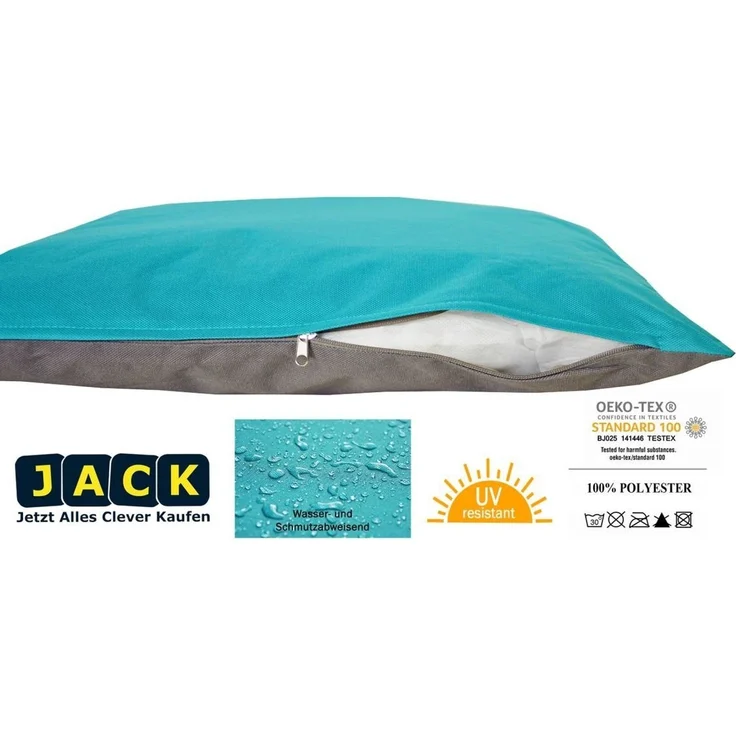 JACK Dekokissen JACK 2-farbiges Wende Outdoor Kissen 30x50 cm Dekokissen inkl. Füllung, mit Lotus-Effekt, Robust, Strapazierfähig, für Innen & Außen geeignet – Bild 2