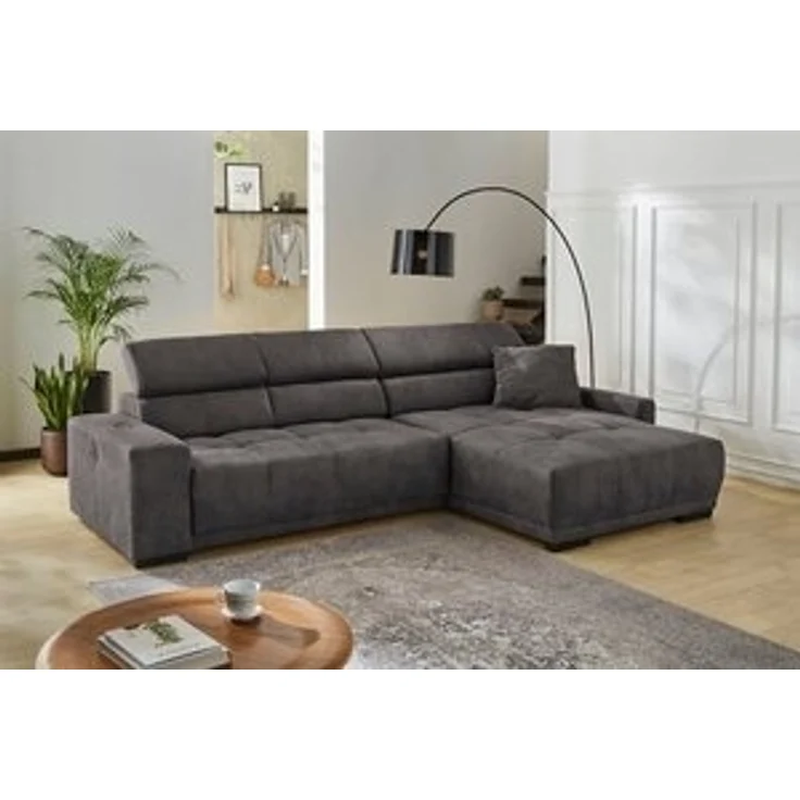 Jockenhöfer Gruppe Ecksofa Le Mans L-Form mit elektromotorischer Sitztiefenverstellung (30 cm), und induktiver Lademöglichkeit + USB A und C, verstellbare Kopfstützen – Bild 6