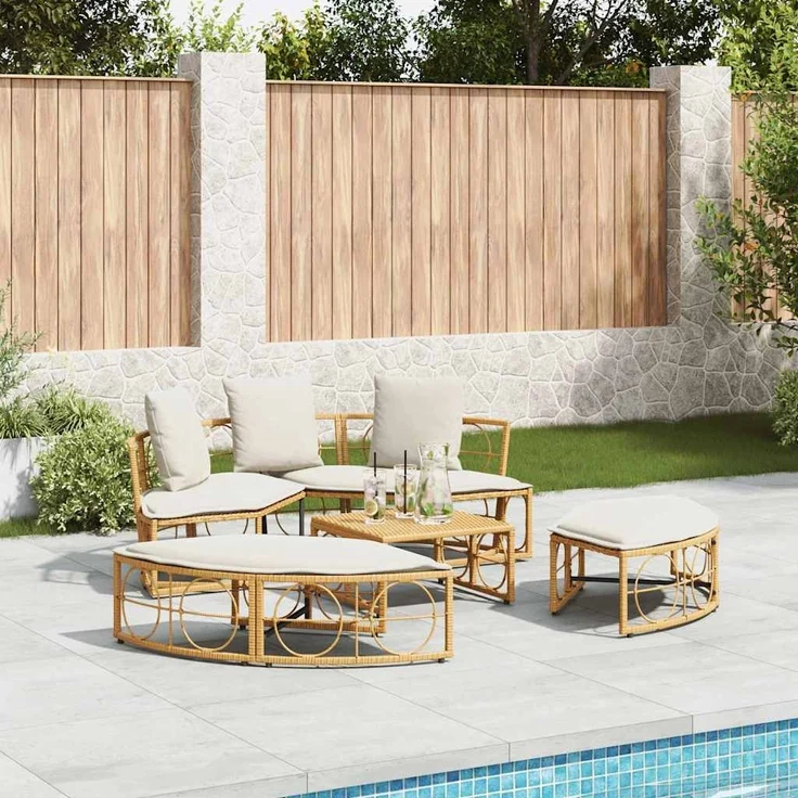 vidaXL Outdoor-Loungebett ohne Dach Poly Rattan 4108237 – Bild 2