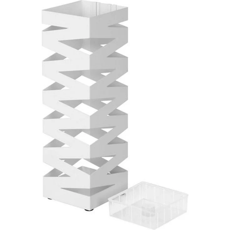 Songmics Regenschirmständer, Metall Weiß, 15,5 x 15,5 x 49 cm – Bild 1