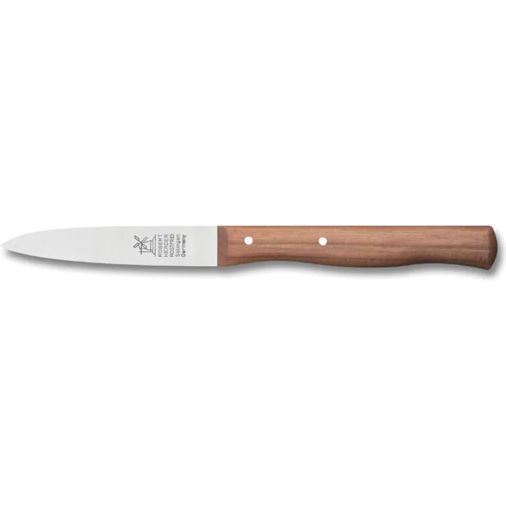 Herder Gemüsemesser "Mittelspitz", rostfrei, feingepließtet, Griff Kirschholz, in Klapp-Blister