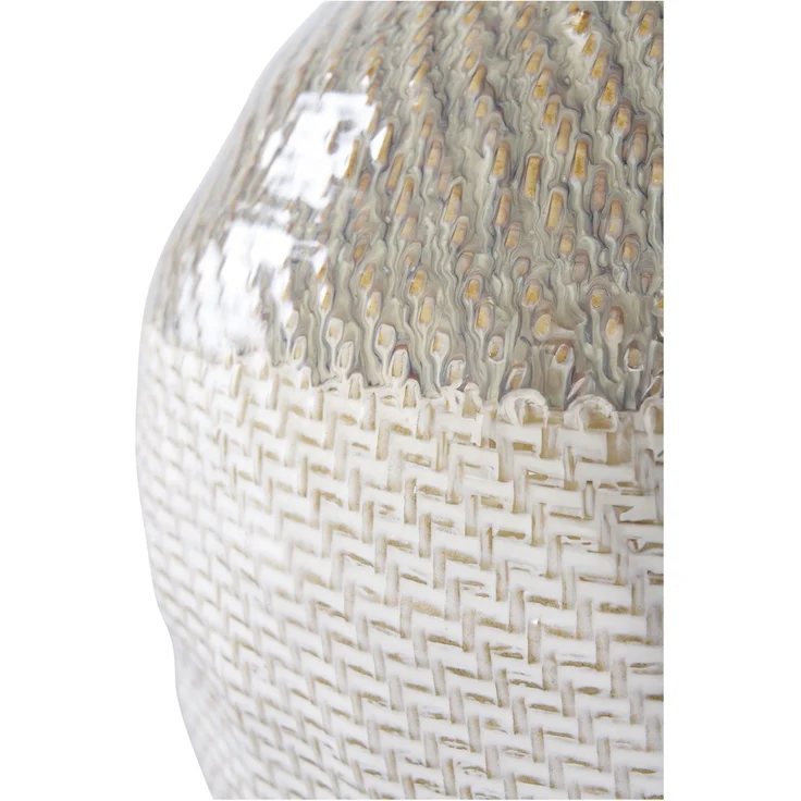 House Nordic Vase, Keramik, weiß/grün, ø26x30,5 cm – Bild 3
