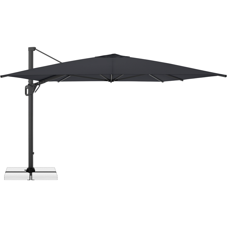 Doppler Sonnenschirm / Ampelschirm "LIFE 300 x 400 Side", anthrazit, 300 x 400 cm