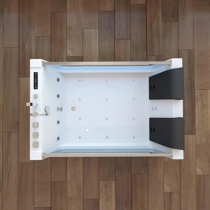 XXL Luxus LED Whirlpool Badewanne + Lichttherapie 180x120 +Heizung +Ozon – Bild 4