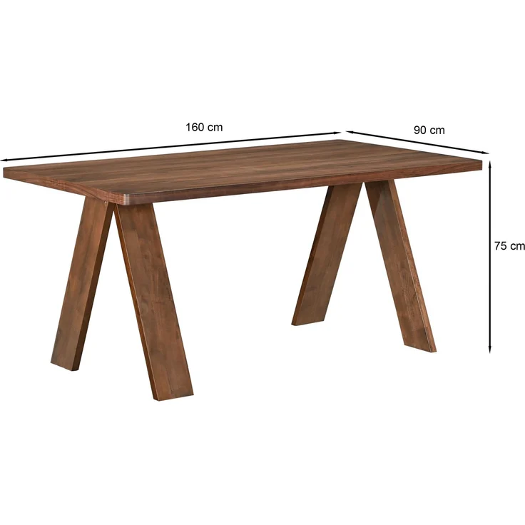 Selsey ’Scusly’ Esstisch Nussbaum-Optik 160 x 90 cm – Bild 3
