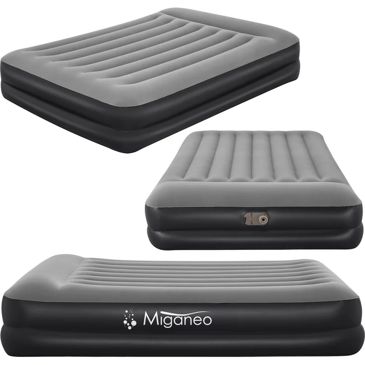 Miganeo Luftbett 203 x 152 x 46 cm Premium | mit integrierter Elektropumpe – Bild 7