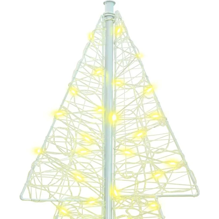 vidaXL Weihnachtsbaum Warmes Weiß 180 cm Acryl 240 LEDs 42019210 – Bild 6