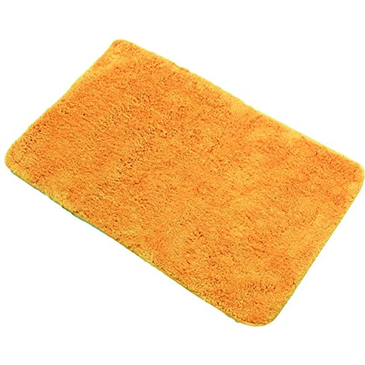 Brandsseller Badematte 70x120 cm Badteppich Badvorleger Badezimmerteppich Duschvorleger Orange – Bild 3