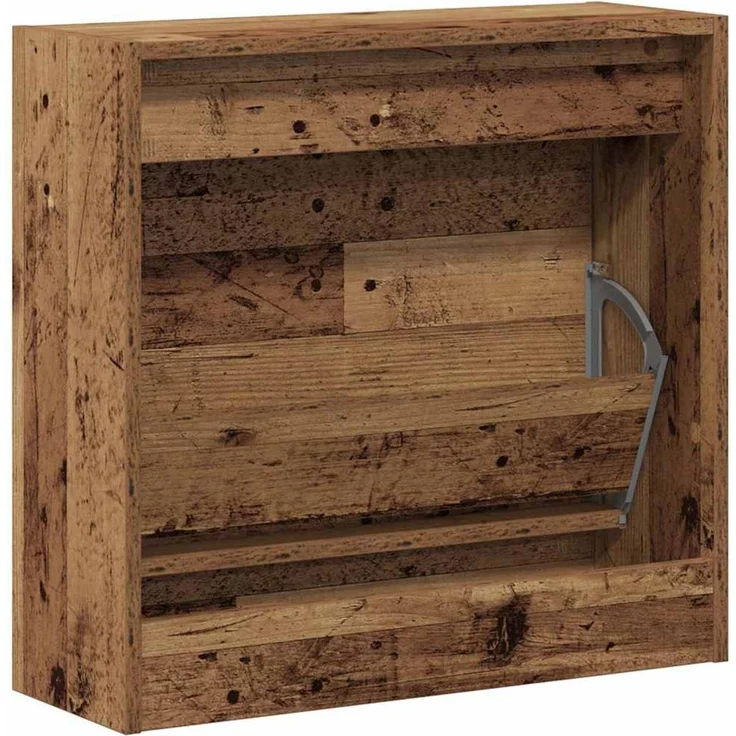 vidaXL Schuhschrank mit Regal Altholz 60 x 21 x 57 cm Holzwerkstoff 869099 – Bild 5