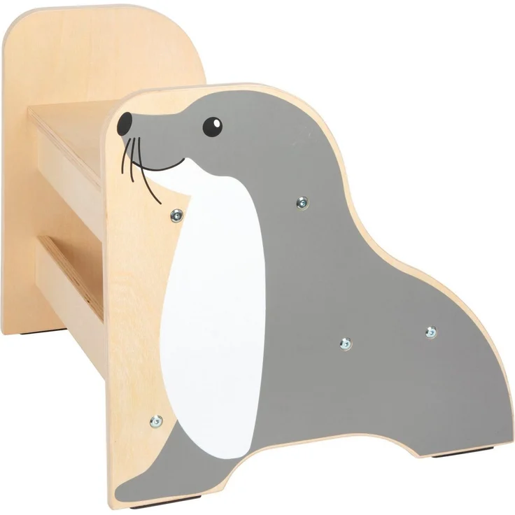 Small Foot Tritthocker Seehund „Wildlife“ aus Holz, Stabiler und Rutschfester Hocker im Seehund-Design, bis max. 150 kg, für Kinder ab 2 Jahren, 12669 – Bild 2