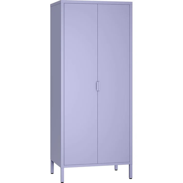 skølm 'Ituri' Kleiderschrank, Metall, 170x45x80 cm, lila, Garderobe mit 4 Fächern und 2 Kleiderstangen – Bild 2