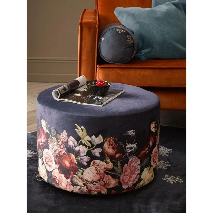 Essenza Dekokissen Lauren, aus weichem Samt mit Blumenprint – Bild 2