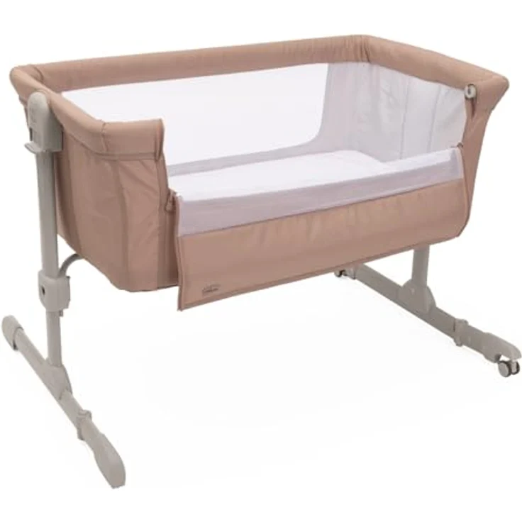 Chicco Next2Me Essential Babybett zum Anstellen, Co-Sleeping-Bett, kompatibel mit verschiedenen Betten, höhenverstellbar, gute Luftzirkulation, Matratze und Tasche inklusive, 0-6 Monate, Braun – Bild 2
