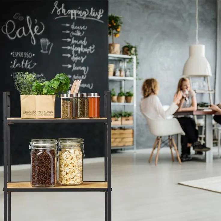 Standregal aus Bambus & Metall – Bild 5