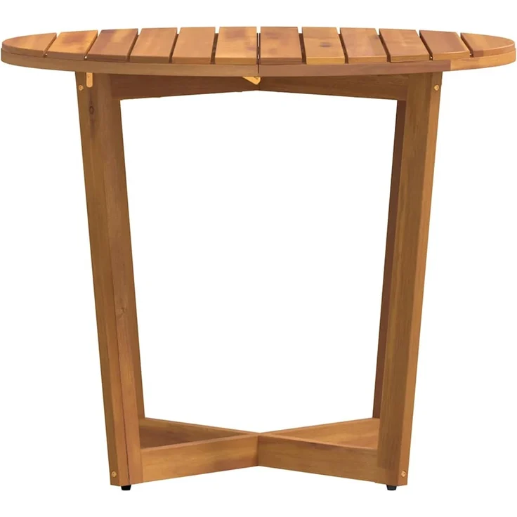 Gartentisch, Esstisch, Küchentisch Rund Ø90x75 cm Massivholz Akazie – Bild 6