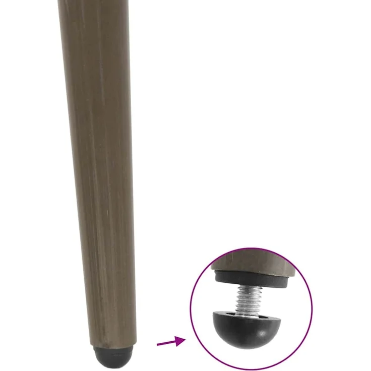 vidaXL Konsolentisch Beine Konische Form 4 Stück Naturstahl 72-73cm Stahl 4012519 – Bild 8