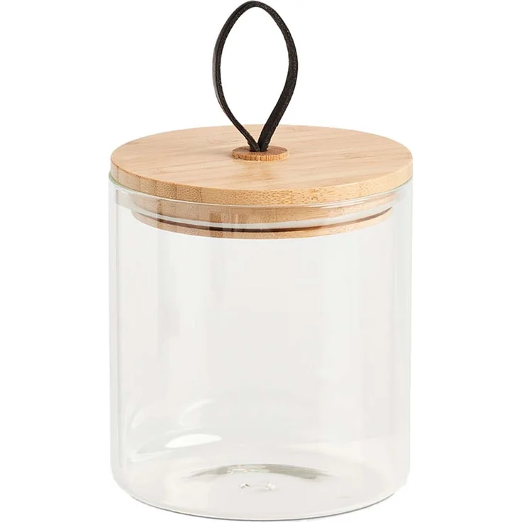 6er Set Vorratsglas mit Bambusdeckel - Ø 11,2 x 12,8 cm – Bild 2