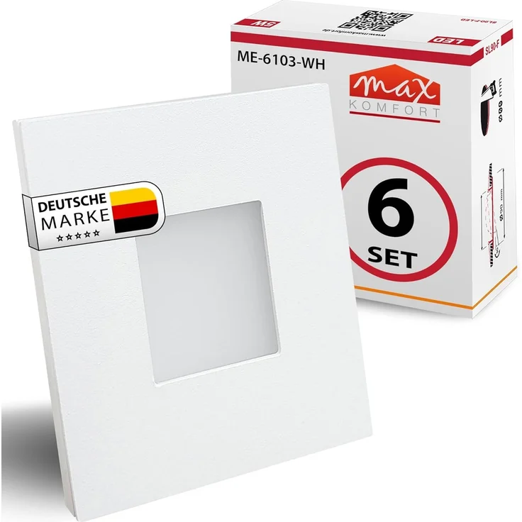 Maxkomfort LED Wandstrahler 6103, LED fest integriert, Warmweiß, 3000K, Treppenbeleuchtung – Bild 1