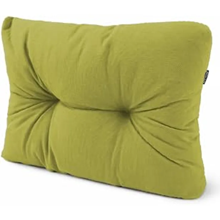 POKAR Palettenkissen Palletenauflagen Palettenpolster Palettensofa Palettenmöbel Schaumflocken Kissen für Europaletten Sitzkissen 60x40, Limette
