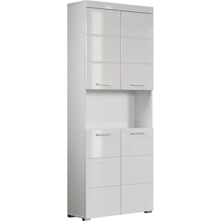 Trendteam 'Amanda' Hochschrank, Holz, Weiß Hochglanz, 190 x 31 x 73 cm – Bild 3