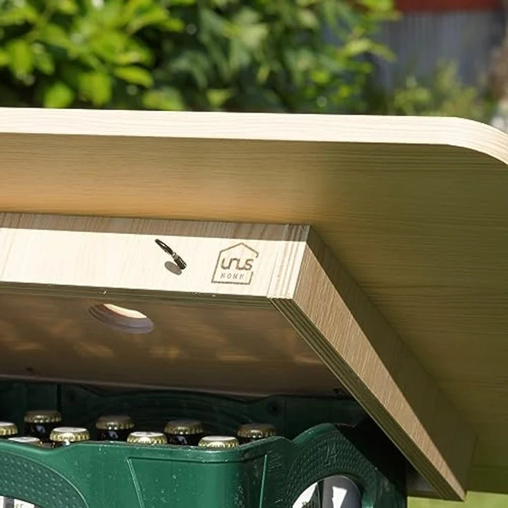 UNUS GARDEN Stehtisch Bierkasten-Tischaufsatz für einen Stehtisch aus Holz (1-St, Bierkastenaufsatz Stehtisch Party Bistrotisch aus Bierkästen), tischaufsatz, stehtisch, bierkisten, outdoor, bartisch, tischplatte – Bild 3
