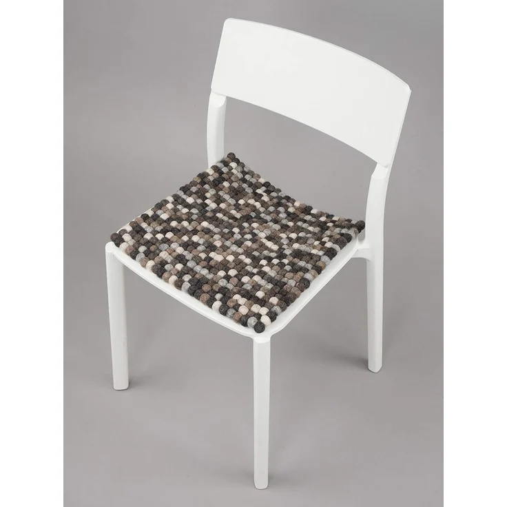 myfelt Stuhlkissen Filzkugel Sitzauflage eckig - 36 x 36 cm, 100% reiner Schurwolle, quadratisch, schmutzabweisend – Bild 3