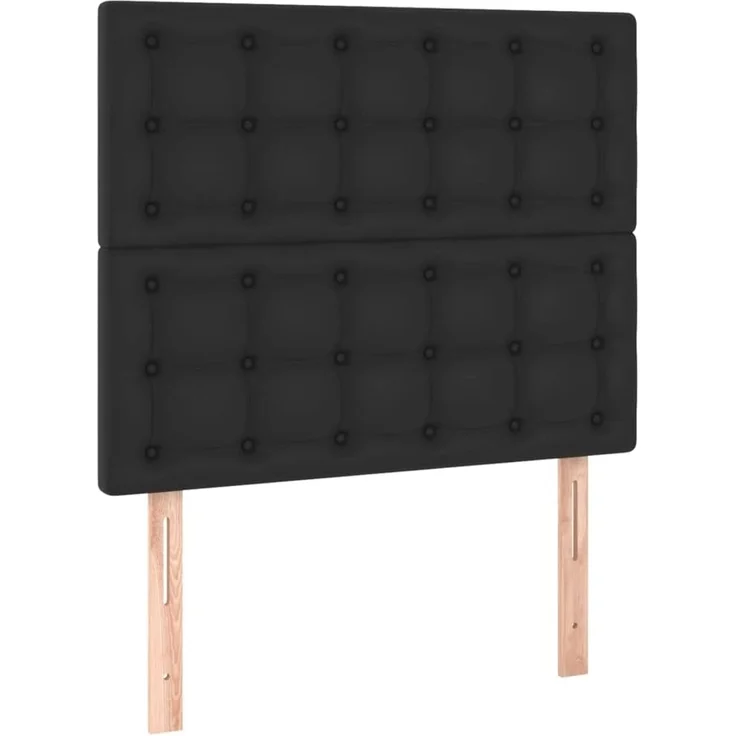vidaXL LED Kopfteil Schwarz 90x5x118/128 cm Kunstleder 3122502