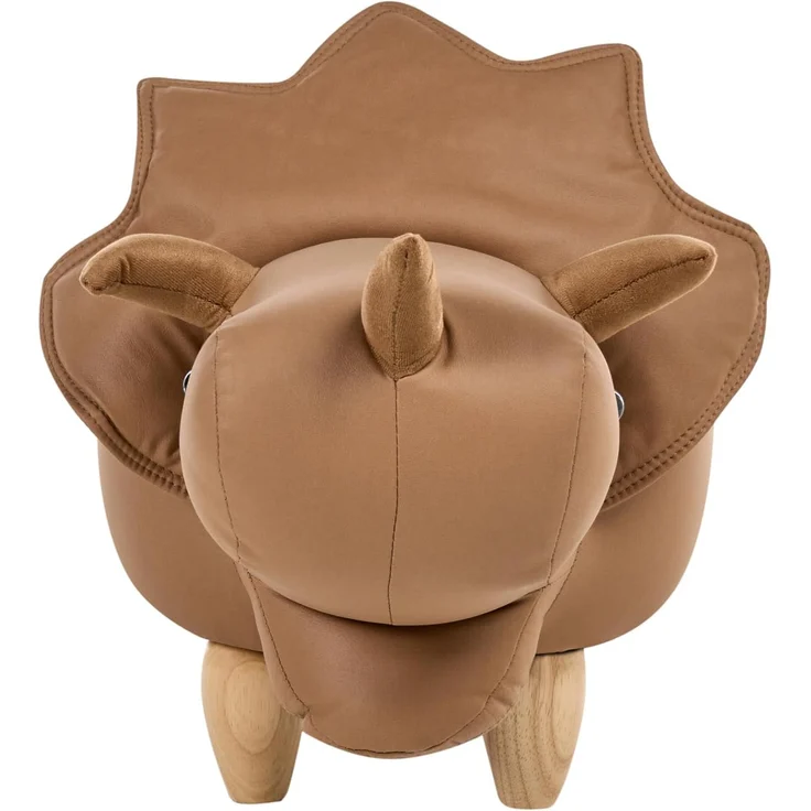 Tierhocker mit Stauraum TRICERATOPS Dinosaurier Stoff Braun – Bild 5