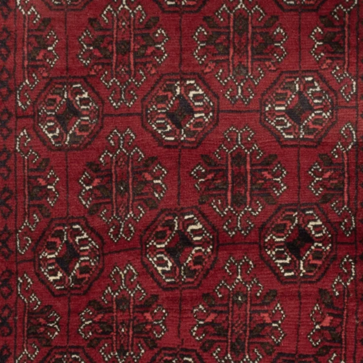 Afghan Teppich - 119 x 77 cm - dunkelrot – Bild 2