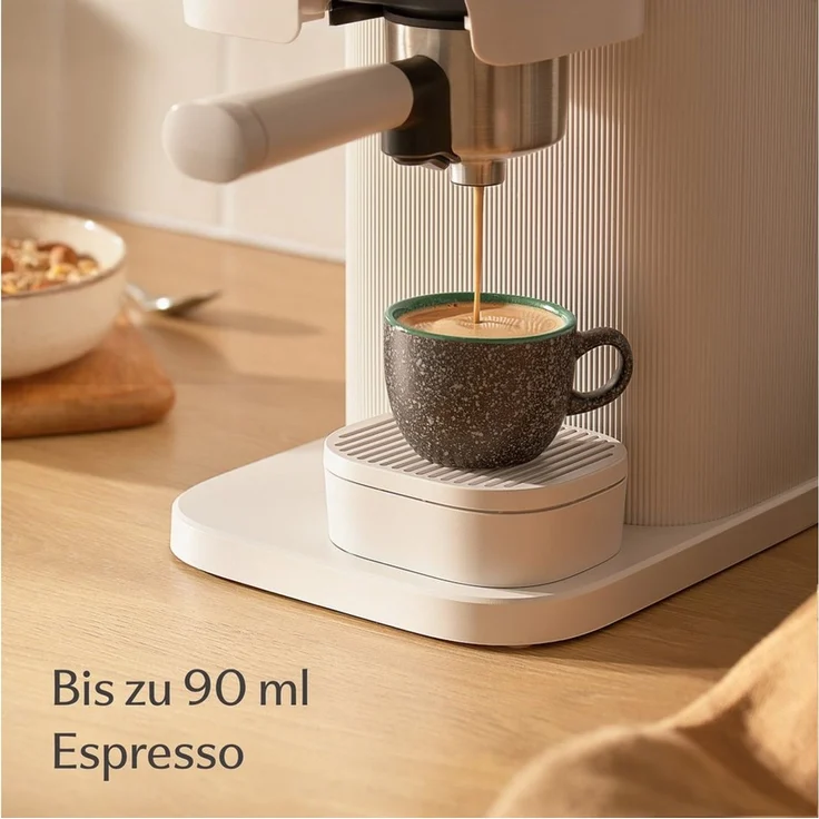 Cosumy Cappuccinotasse Espressotassen mit Untertassen 4er Set - 90 ml Keramik bunt, 8-tlg, Keramik, Warm – Bild 3