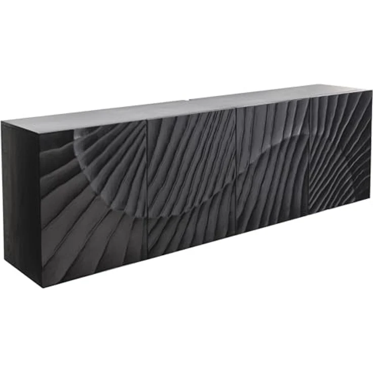 riess-ambiente Sideboard SCORPION 180cm schwarz (Einzelartikel, 1 St), Wohnzimmer · Massivholz · Mango · TV-Schrank · hängend · Industrial – Bild 1
