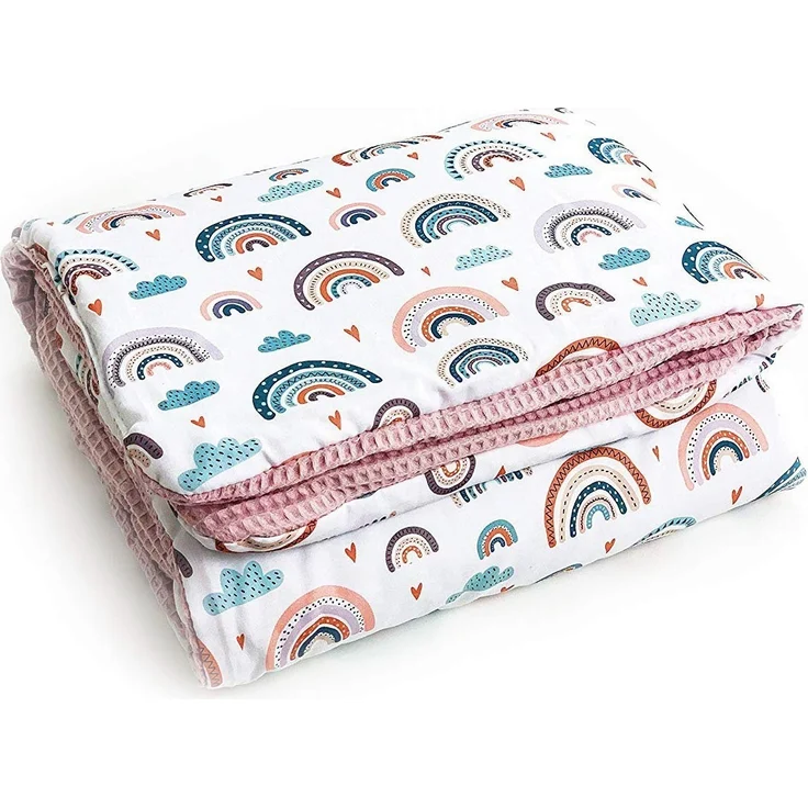 Babydecke BABYDECKE Kuscheldecke 100% Baumwolle, Krabbeldecke, ganzjährig, BABEES – Bild 5