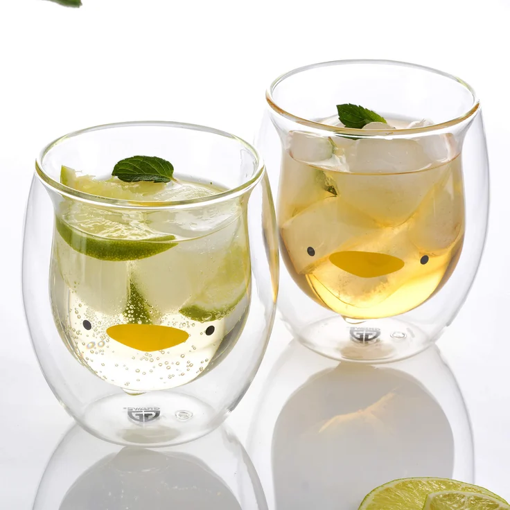 GRÄWE Doppelwandige-Thermogläser, 285ml, 2er Set, Motiv Ente – Bild 3