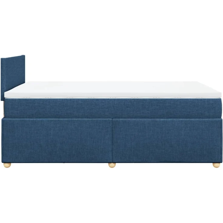 vidaXL Boxspringbett mit Matratze Blau 120x200 cm Stoff 3288946 – Bild 7