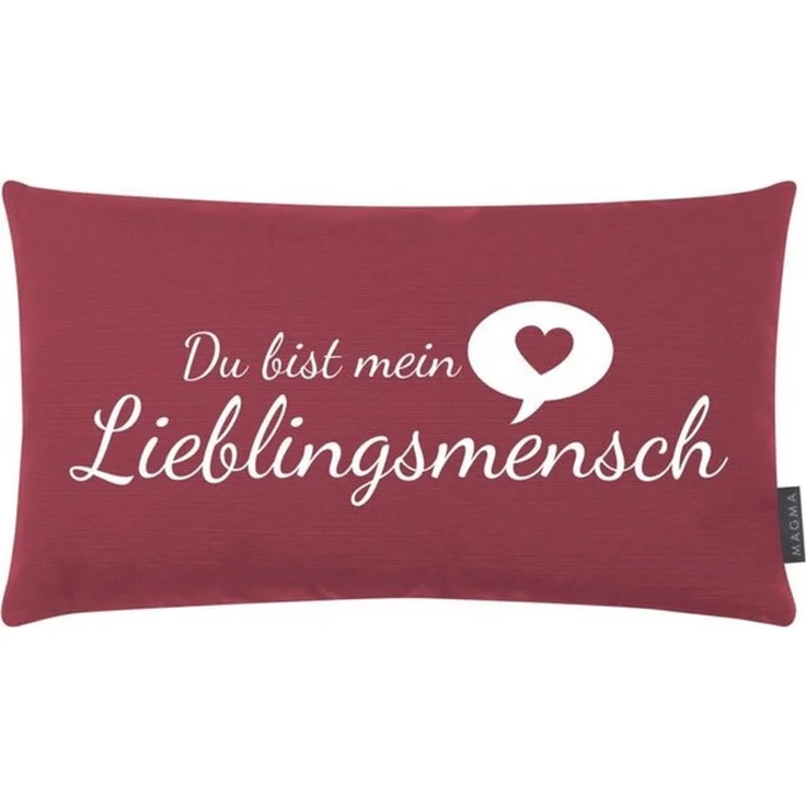 Magma Heimtex Zierkissen Magma Kissen Lieblingsmensch tomate 085 – Bild 2